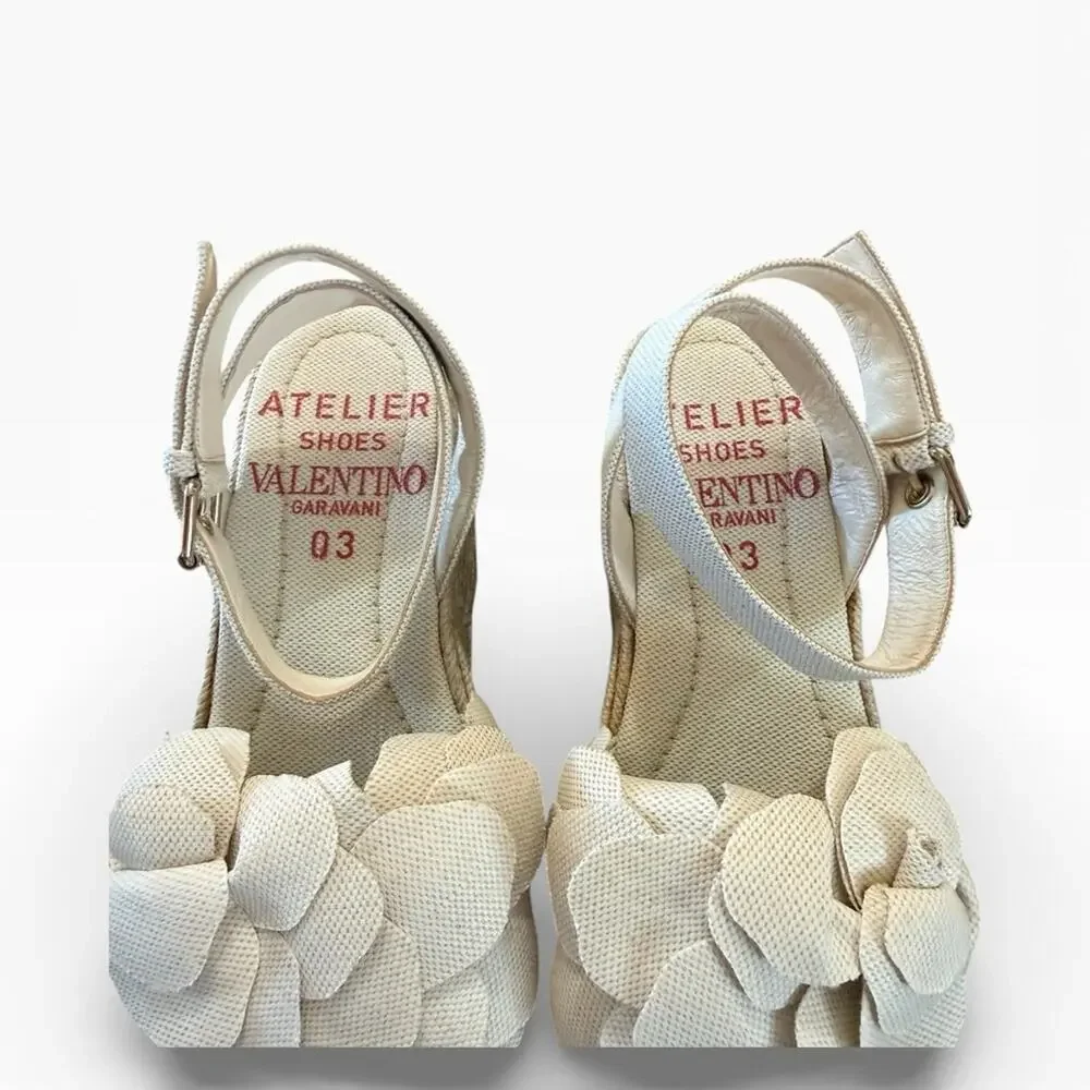 Valentino Garavani Atelier 03 Rose Edition Wedge Sandals EU 37.5 US 7.5